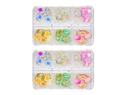 Accesorios de uñas con cuentas de vidrio de color caramelo para bricolaje KOFIHETY