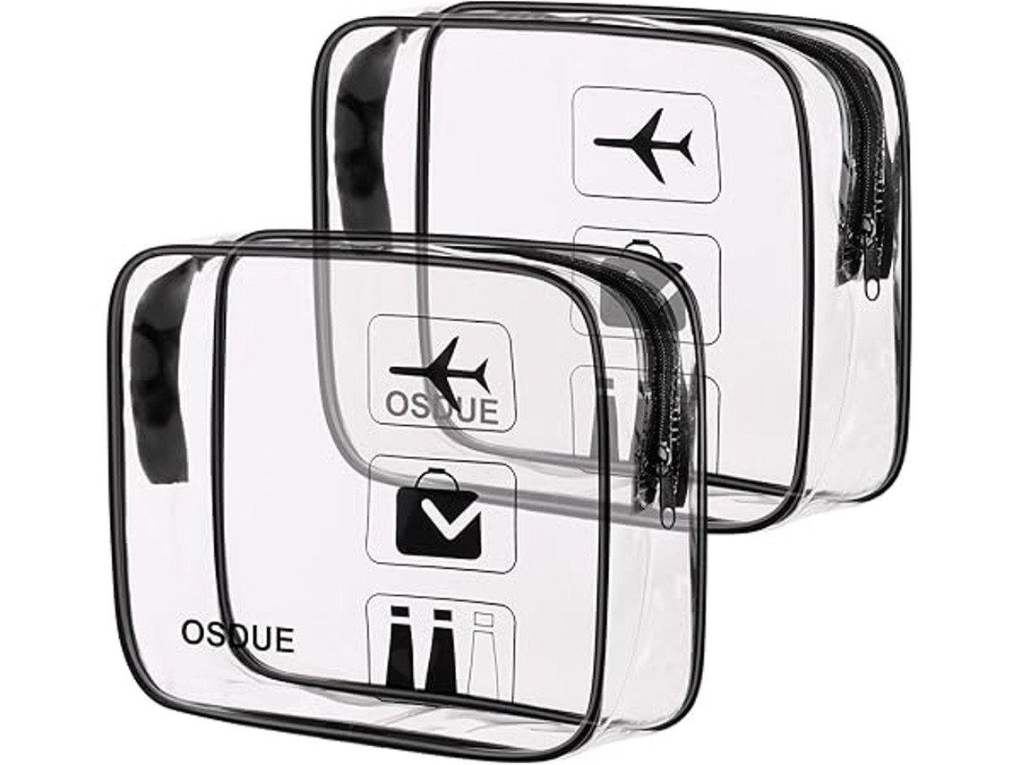 Neceser Transparente, Apto Para Viajes En Avión, Fabricado En Pvc Impermeable, Apto Para Hombres.