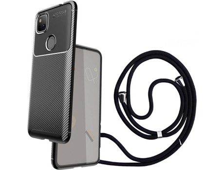 Funda Google Pixel 4A 5G Rugged Carbon Con Collar Negro