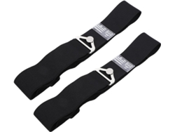 Juego De 2 Correas Elásticas Para Equipaje, Pequeñas, Negras, Con Hebilla Metálica Resistente.