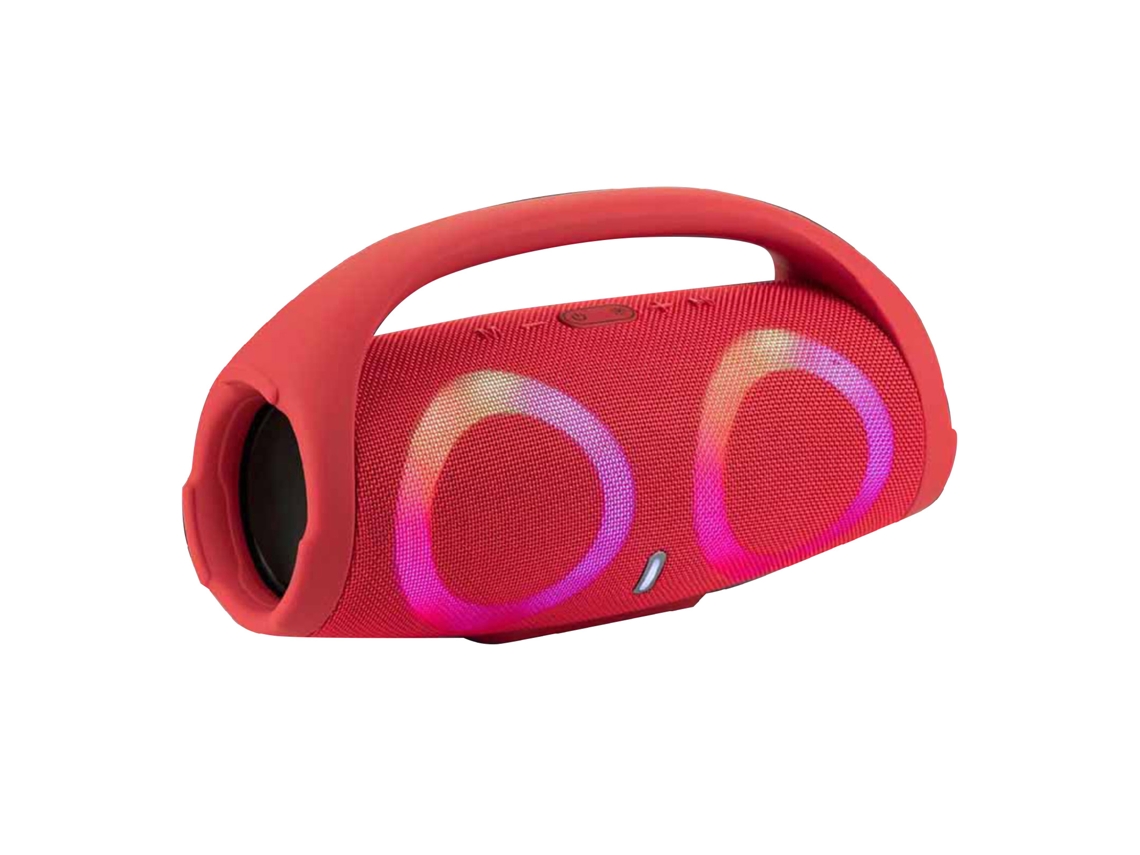 Altavoz Bluetooth Portátil Con Alto Volumen, Graves Profundos, Resistencia Al Agua Ipx2, Sonido Nítido, Color Rojo.