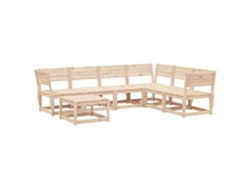Conjunto 7 de muebles de jardín VIDAXL madera maciza de pino