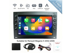 Autoradio Android 12 Szsmart Para Renault Megane Ii (2002-2009), 8-core 6gb+128gb, Wifi 4g Lte, Carplay Inalámbrico, Bluetooth, Fm, Mandos Del Volante