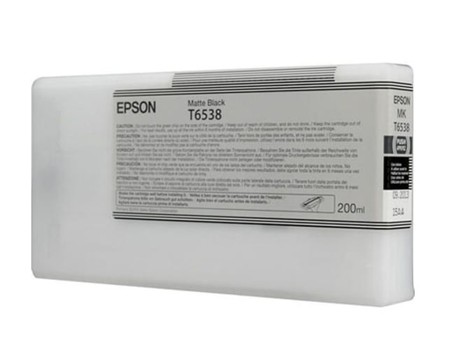 Cartucho de tinta original EPSON, T6538 2 ml , Negro mate, Estándar, C13T653800