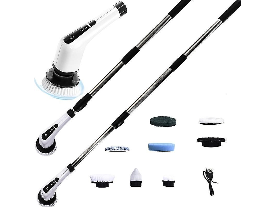 Cepillo De Limpieza Eléctrico Turbo 7 En 1, Limpiador Inalámbrico De Ventanas Y Paredes, Cepillo De Limpieza Ajustable, Herramienta De Limpieza Para Baño Y Cocina.