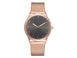 Reloj De Pulsera De Cuarzo Para Mujer Con Correa De Silicona, Estilo Moderno Y Elegante (oro Rosa Y Negro).