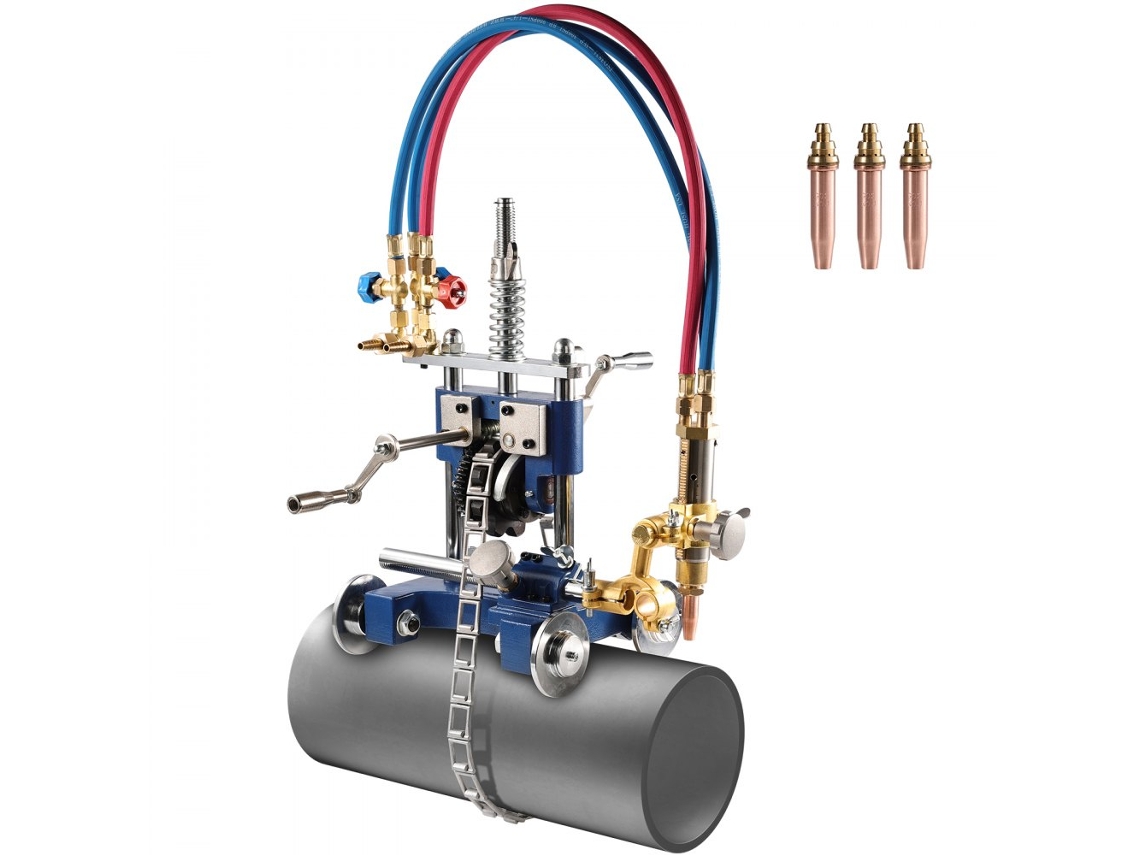 Cortador de tubos de gas portátil 108 609 mm, cortes hasta 45° con cadena Tekmaquinas