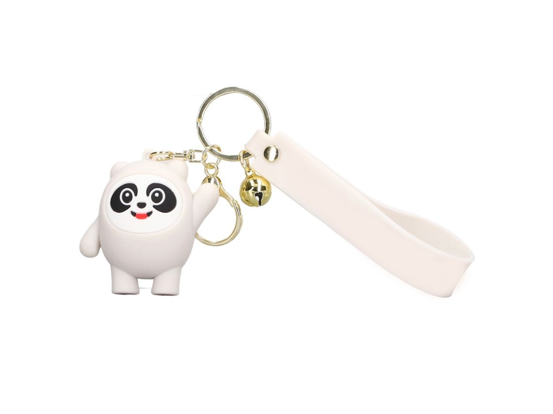 Ats-portachaves Mascota Juegos Olímpicos Invierno 2022 Panda De Silicona Suave Lindo Colgante Para Bolso Blanco