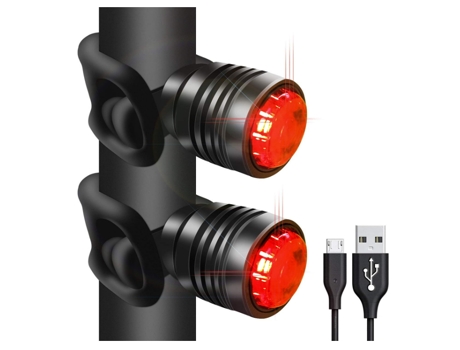 Luces traseras para bicicleta recargables por USB, luz trasera LED para bicicleta que funciona durante 26 horas, 3 modos de luz para bicicletas de ...