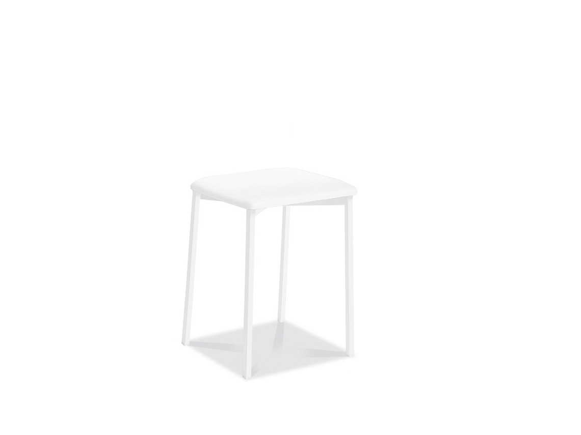Banqueta de Cozinha Branca Kati 33x47x33cm Michigan Branco FANMUEBLES