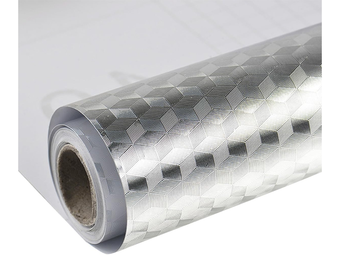 Adhesivo Pared Cocina 40 5 Aluminio Plateado Cuadros Película Impermeable Resistente Aceite Salpicaderos