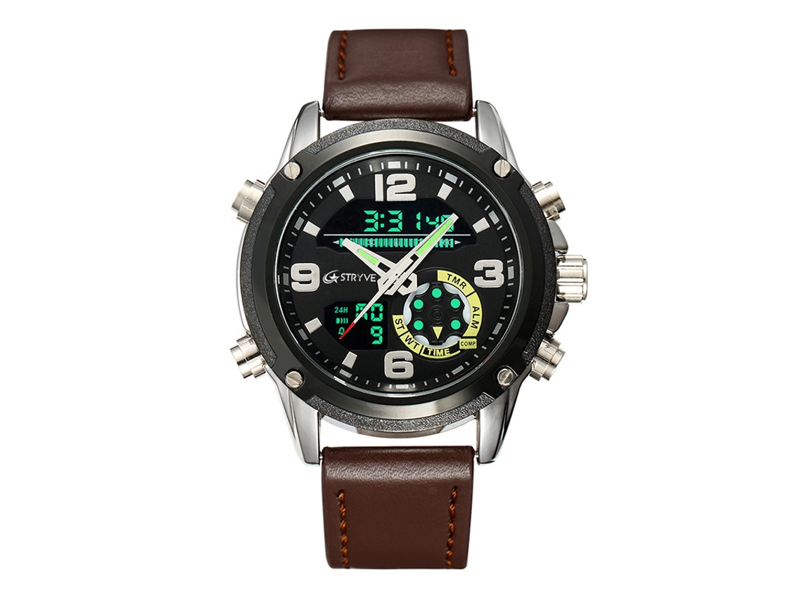 Reloj deportivo multifuncional impermeable MDUG con calendario y cronógrafo (amarillo)