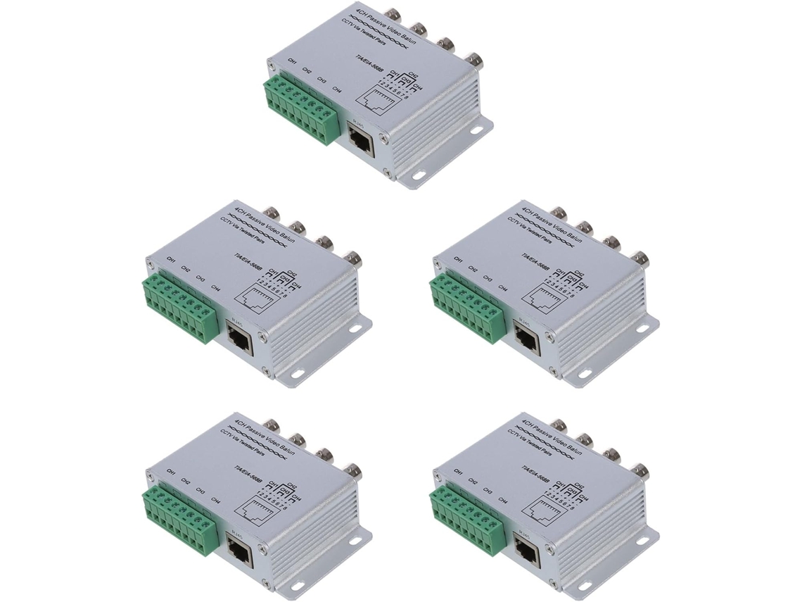 Transceptor Balun De Vídeo Utp De 4 Canales 5x