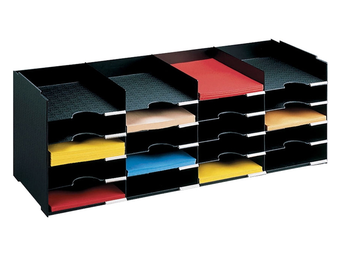 Caja de Formulario de Estación de Clasificación PAPERFLOW 20 Compartimentos Negra