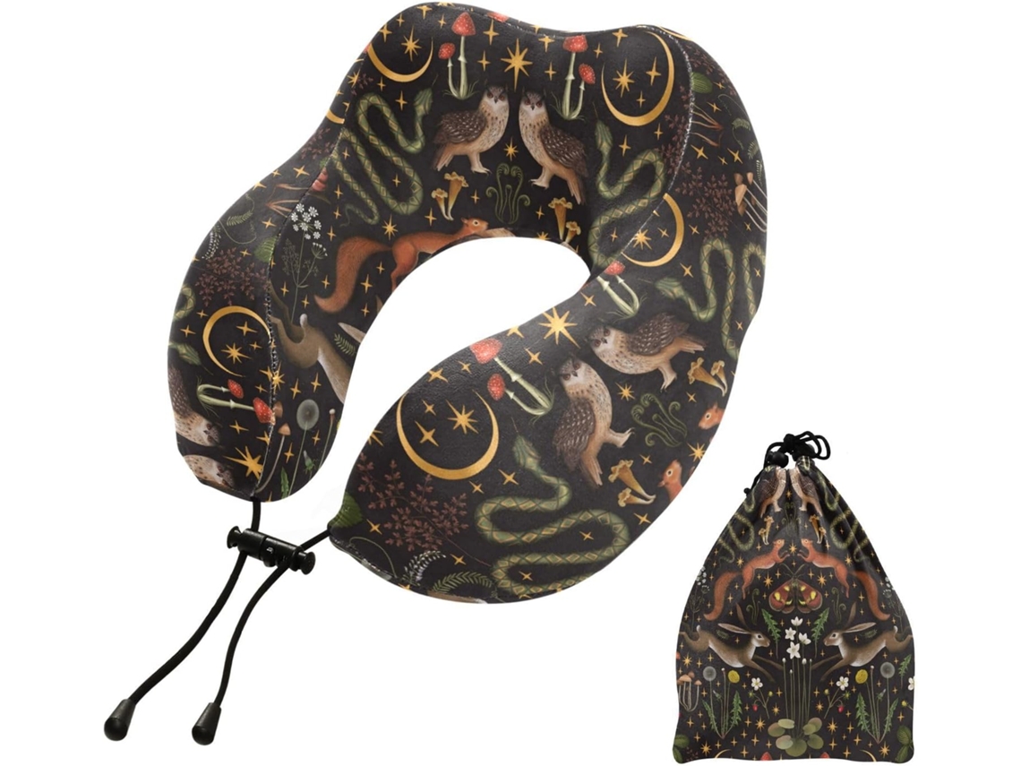 Almohada Viaje Dormir Aviones Espuma Viscoelástica Poliéster Viscoelástica. Fácilmente Soporte Fácil