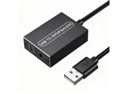 Convertidor Usb A 3,5 Mm Y Adaptador Para Barra De Sonido De Cine En Casa Para Ps5 Y Pc (1,2 M)