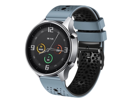 Correa Smartwatch para Xiaomi MI Watch Color 22mm Silicona Perforada Bicolor (Azul + Negro)
