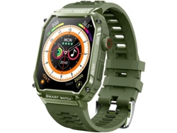 Reloj inteligente militar de 2,01 pulgadas para responder y hacer llamadas con monitor de frecuencia cardíaca, resistente al agua IP67, Yizhood
