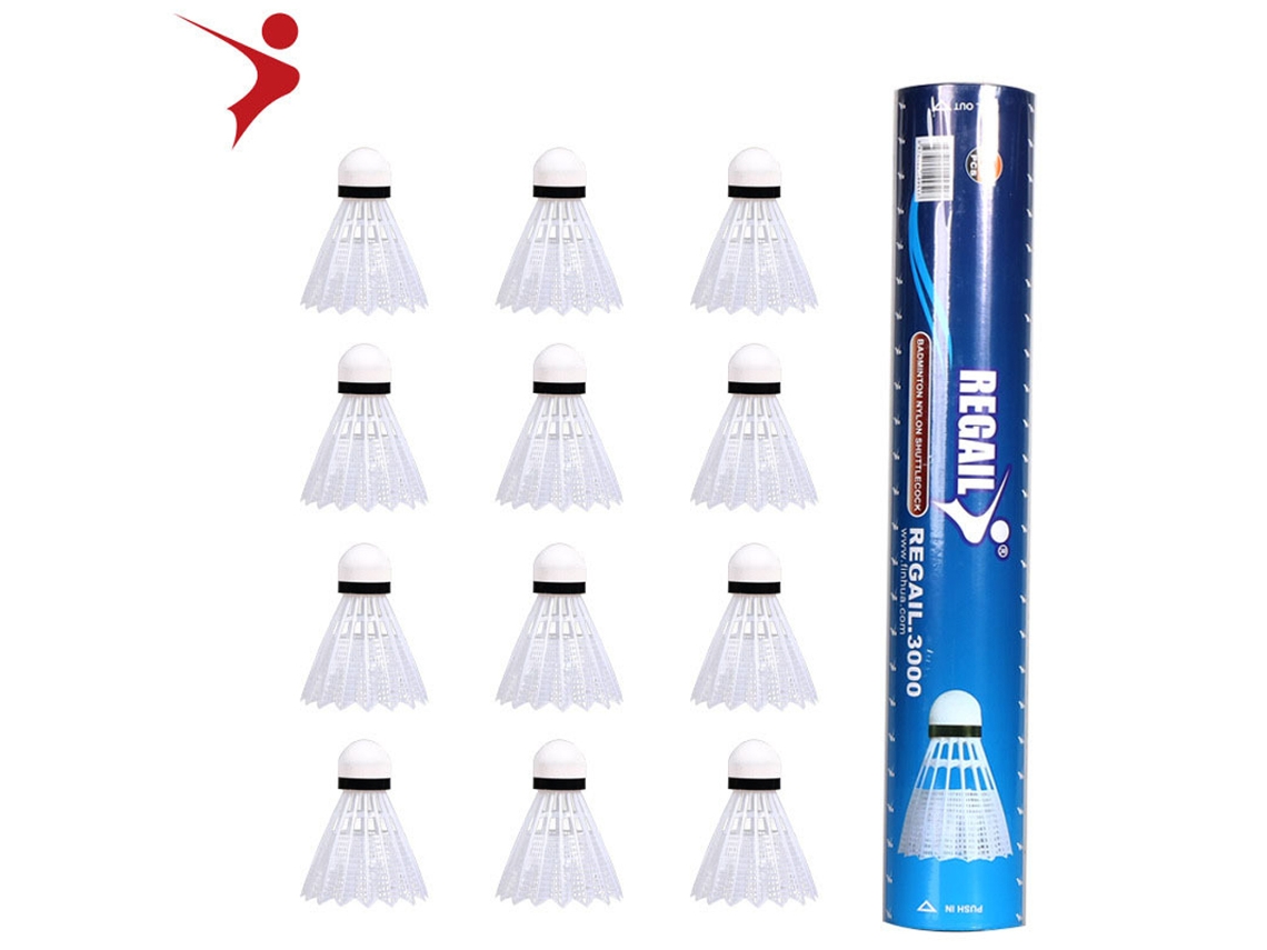 Vlrla-202612 Unidades Plumas Nylon Imitación Volátiles Plástico Badminton Set Para Deportes Interior Exterior Entrenamiento
