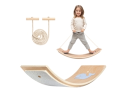Leogreen Tabla De Balanceo Para Niños Con Protección De Dedos, Tabla De Equilibrio Montessori Con Cuerda/antideslizante/fieltro