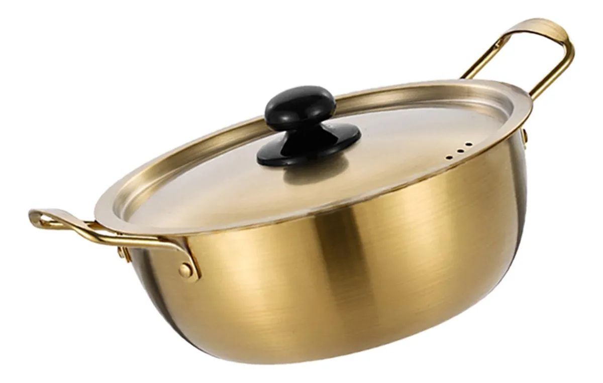 Olla para ramen de acero inoxidable premium para cocina, 22 cm, Vayotoy