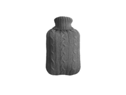 Manta Térmica Grande Para Botella De 2 Litros Con Funda De Piel Sintética Tejida, Gris, Para Calefacción.