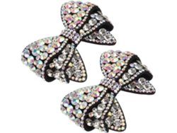 Laços Decorativos De Strass Para Sapatos, 1 Par Removível, Elegantes E Fáceis De Remover.