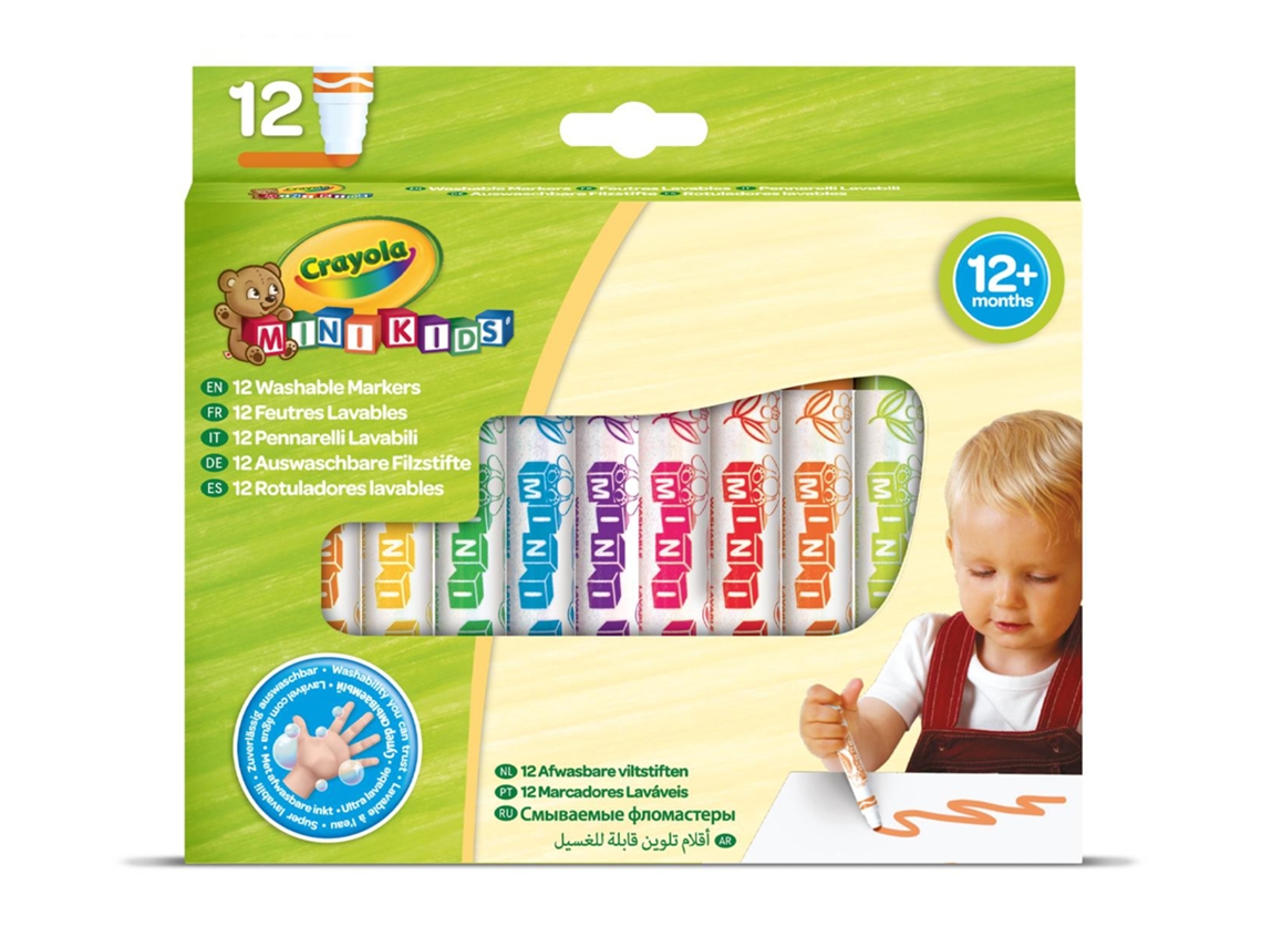 Mini Kids CRAYOLA Marcadores Lavables (12 Unidades)
