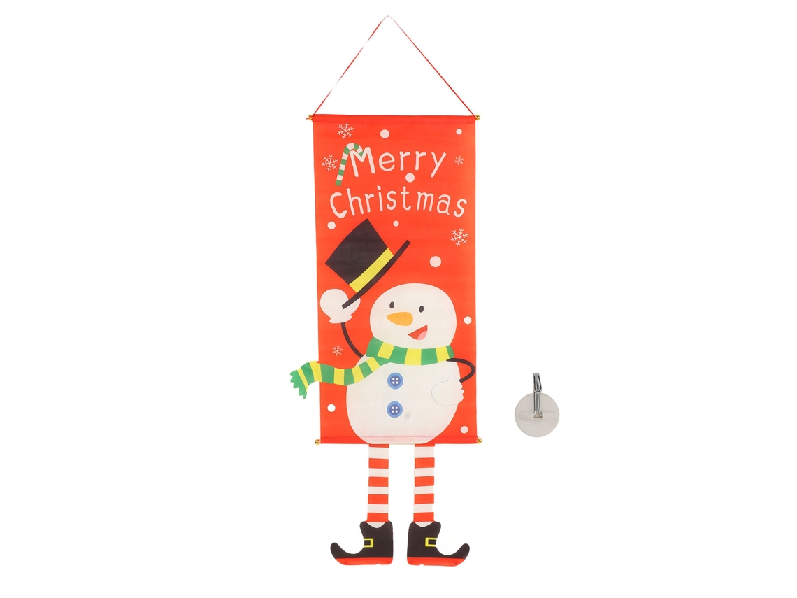 Bandera Colgante De Muñeco De Nieve Navideño Banner Decorativo Pared Navidad