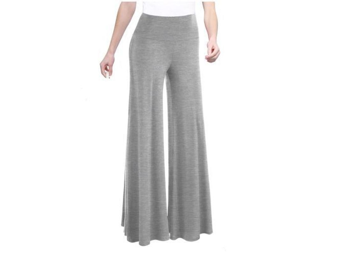 Pantalones Palazzo Cómodos, Informales, De Talle Alto Y Pierna Ancha Con Elástico Para Mujer.