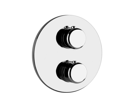 Juego GESSI Goccia listo para instalar para mezclador termostático empotrado, 1 salida para cuerpo empotrado, cartucho termostático y cartucho desvi