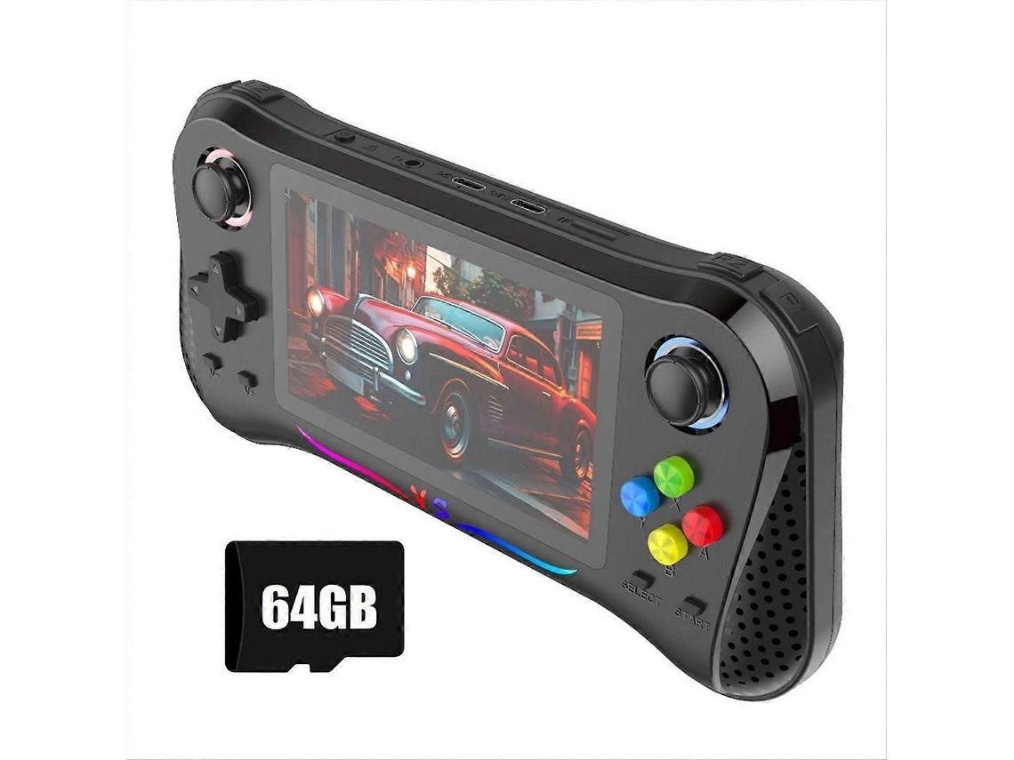 Consola de juegos portátil retro GOKOCO X8m con 64 GB de almacenamiento, más de 20.000 juegos, pantalla IPS de 4,5 pulgadas y compatibilidad con múltiples emuladores.