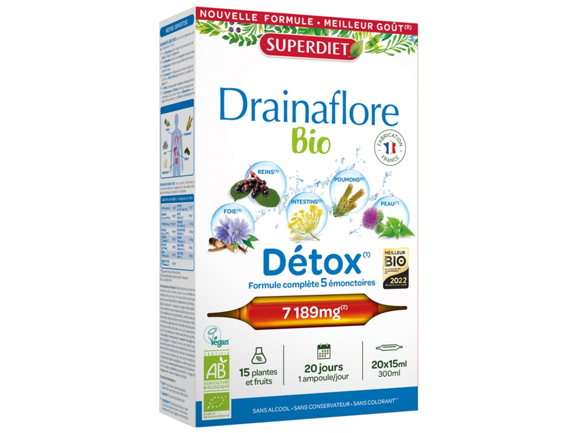 Drainaflore Bio Detox 20 Ampollas SUPERDIET