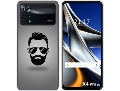 Carcasa para Xiaomi Poco X4 Pro 5G TUMUNDOSMARTPHONE Dibujos Barba Multicolor