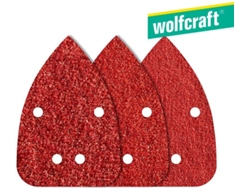 Paquete 10 Arenas Adhesivas Corindon Grao WOLFCRAFT 80,120,240 Taladrado 96X136Mm 1756000