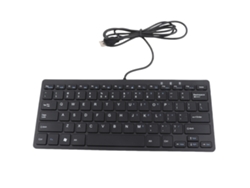 Teclado Mini Ultra Fino 78 Teclas Usb Com Fio Tesoura Plug And Play Para Laptop E Computador