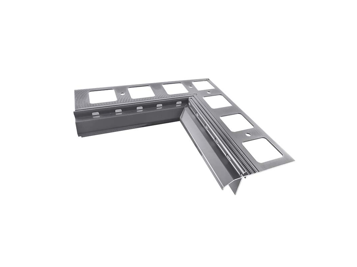 Esquina RENOPLAST interior de aluminio 90 para perfil de alero K20R Gris Acabado de terrazas y balcones Suelos de resina