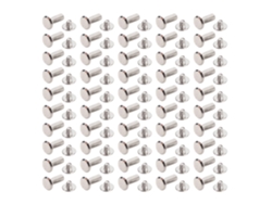 50 Conjuntos Rebite Aço Inoxidável M4 5x13x9.5mm Cabeça Redonda Plana para Decoração