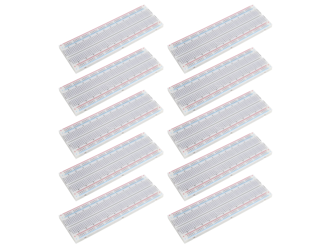 Yncm2026-10 Piezas Breadboard Sin Soldadura Abs 5.6x16.5x0.85cm 830 Puntos Para Experimentos Y Pruebas