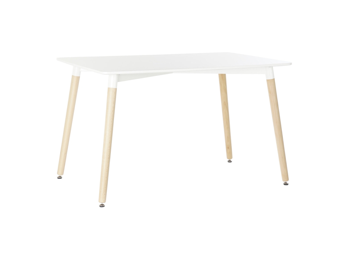 Mesa Comedor Mdf Abedul Blanco 120x80x74cm