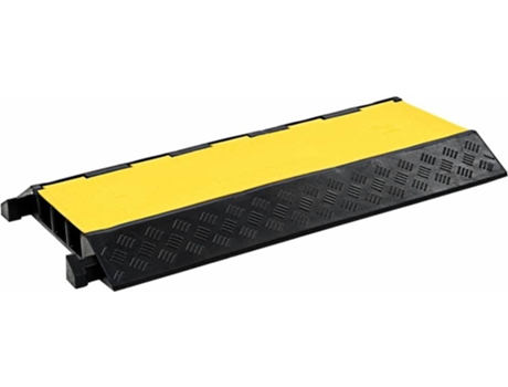 vidaXL Rampa de protección de cable 3 canales goma 93 cm