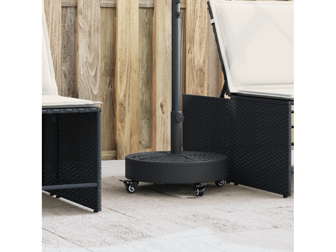 Base de sombrilla con ruedas para postes de Ø38/48 mm, 27 kg, redonda, DKD HOME DECOR