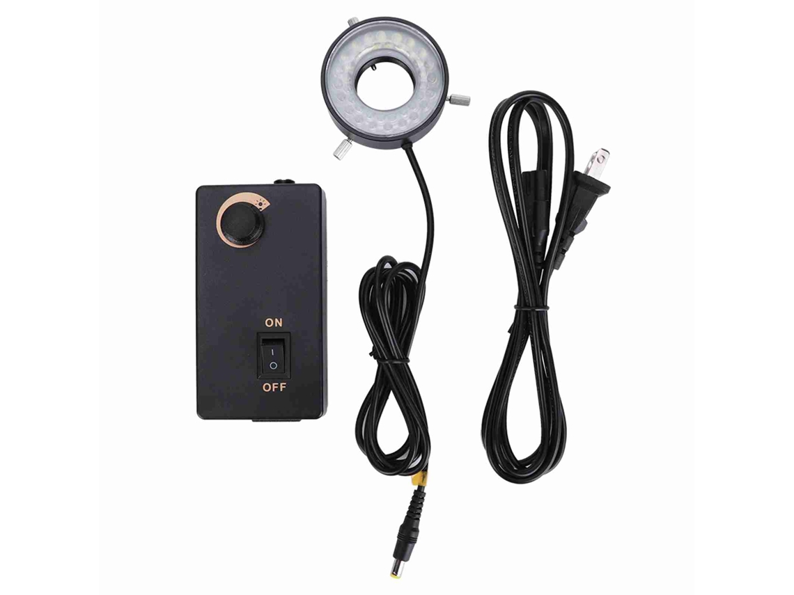 Anillo De Luz Led Ajustable Para Microscopio De Vídeo E Instrumento Óptico, 100-240 V, Enchufe Estadounidense, Brillo Del 0 Al 100 %, 6500 K-7000 K.