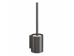 Escobilla Wc Polski Aluminio Negro 1 Set Con Soporte De Pared Desmontable Para Baño Y Aseo Moderno