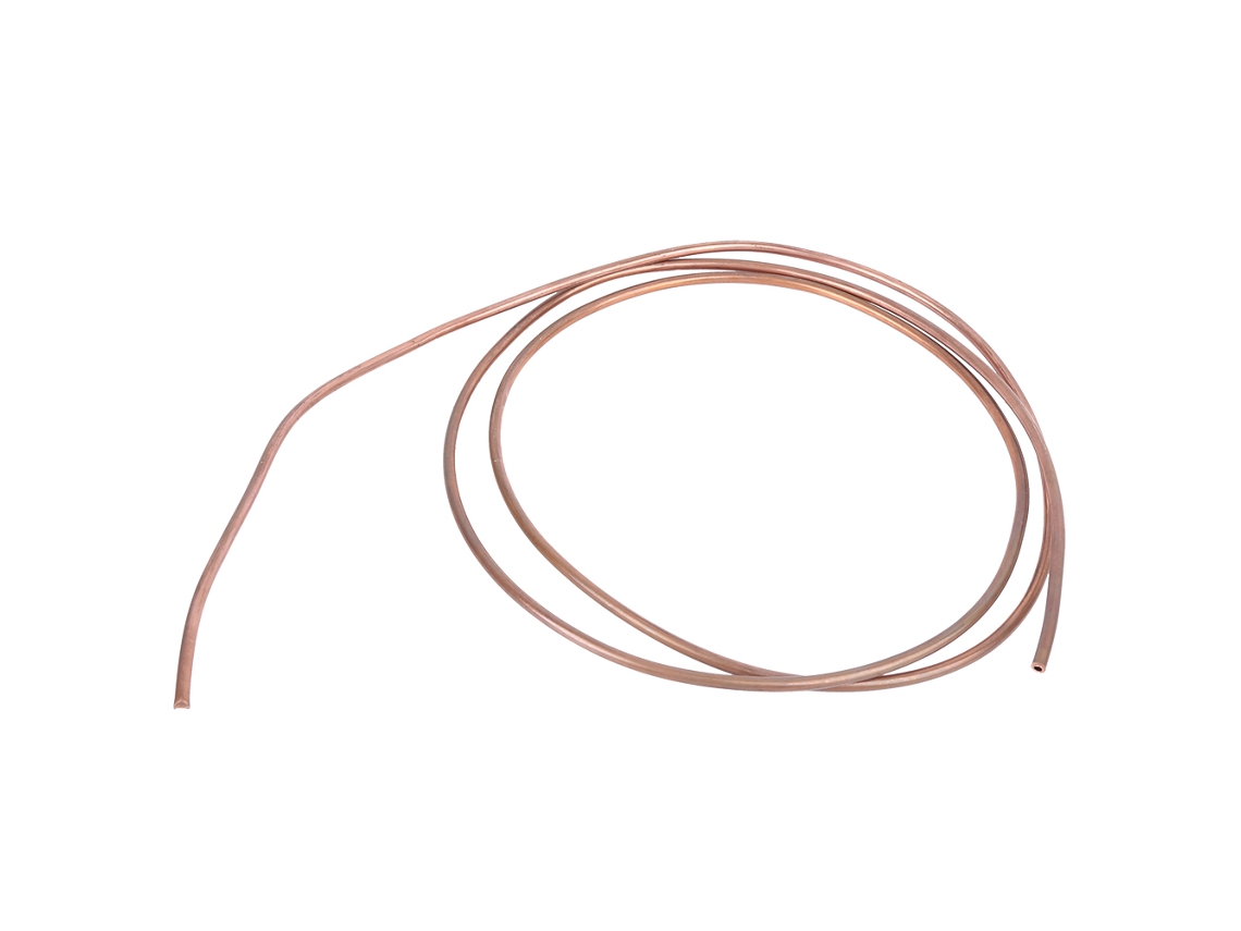 Tubo De Cobre Flexible C1100 T2 De 2 M Para Aire Acondicionado Y Refrigerador, Diámetro Exterior 5 Mm, Diámetro Interior 3 Mm.