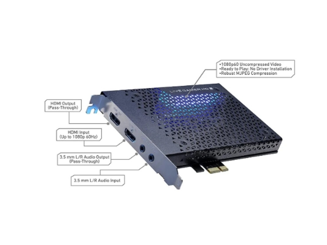 Tarjeta de captura PCIe profesional Live Gamer Hd 2 Gc570 para transmisión en PC sin controlador, transmisión y grabación en video 1080p60 sin Yizhood
