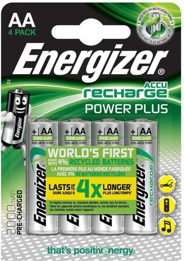 Pilas Recargables ENERGIZER HR06 2000mAh (4 unidades)