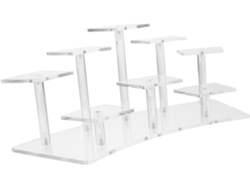Expositor Joyería Acrílico Transparente Varios Niveles Fácil Montar Diseño Múltiples Soportes Superficie Ideal