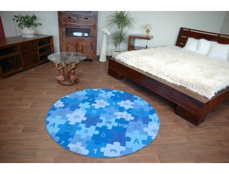 Alfombra Infantil Puzle Círculo Azul (circulo 200 cm)