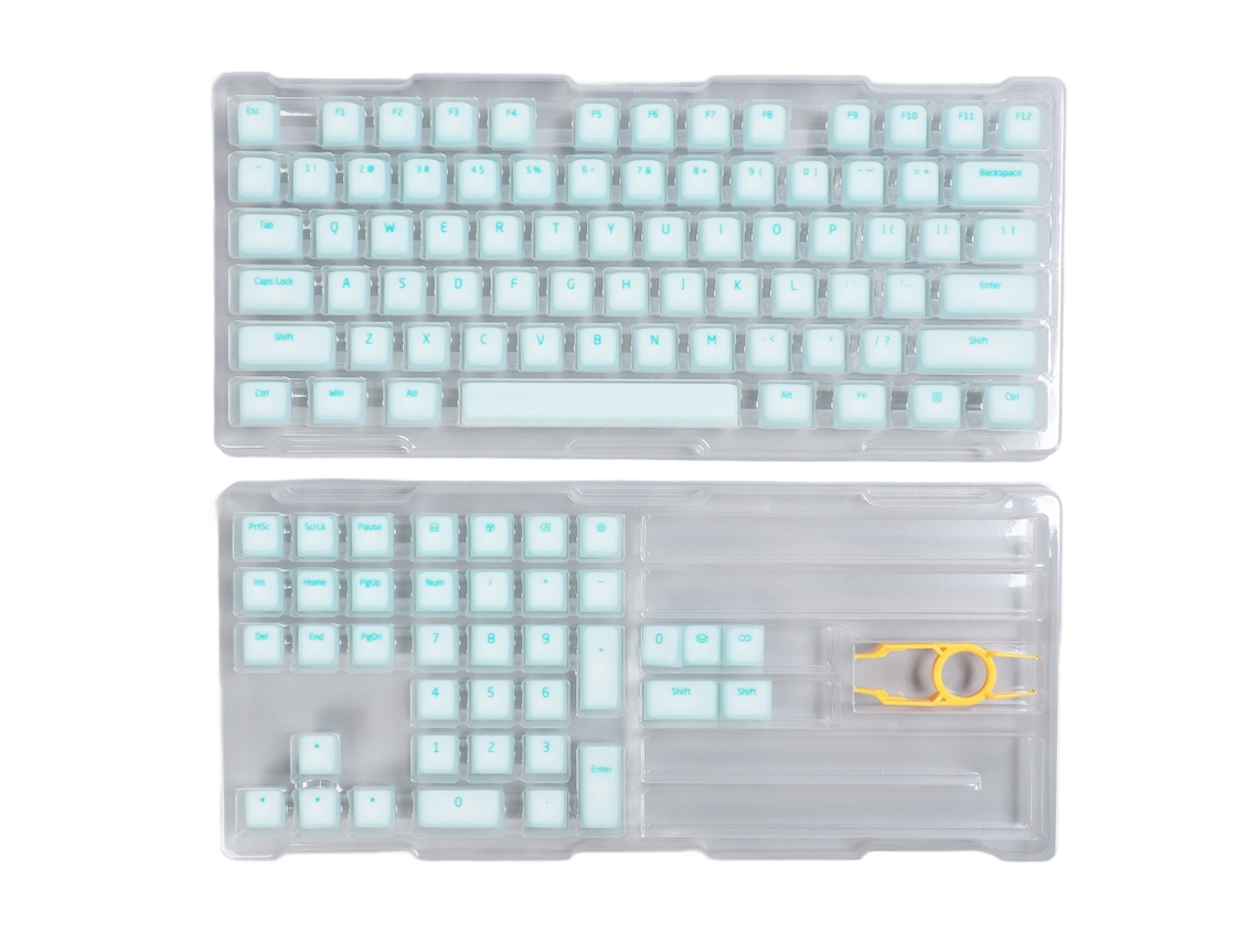 Keycaps Mecânica Pbt 113 Chaves Altura Original Silicone Para Teclados Mecânicos 61-108 Chaves Verde Menthe